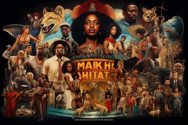 A movie poster of 'A Tribe Called Judah' featuring the main cast members. Colorful and eye-catching, with the film's title prominently displayed. The poster reflects the film's genre and theme.