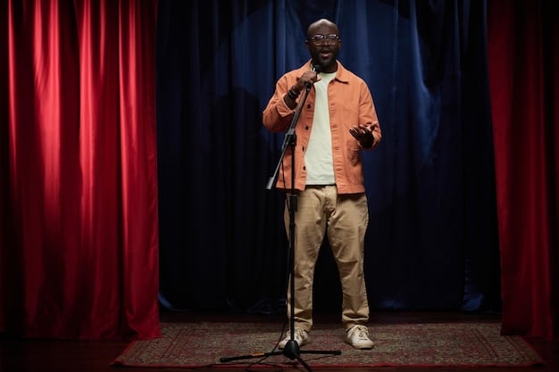 A photograph showing the Nollywood star [Actor Name] receiving an award on an international stage, with visible excitement and pride. The background features the logo of the award ceremony and applauding audience members. Focus on the moment of acceptance.