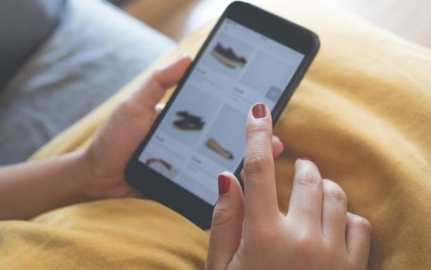 Close-up photograph of a hand scrolling through reviews on a mobile phone. The reviews are visible and showcase ratings and written comments from various users. The setting takes place in the interior of a modern café in Abuja, with soft, natural lighting.
