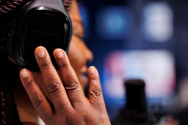 A close-up shot of a Nigerian actor preparing for an audition, practicing lines with focus and determination, showcasing the dedication required for international casting calls.