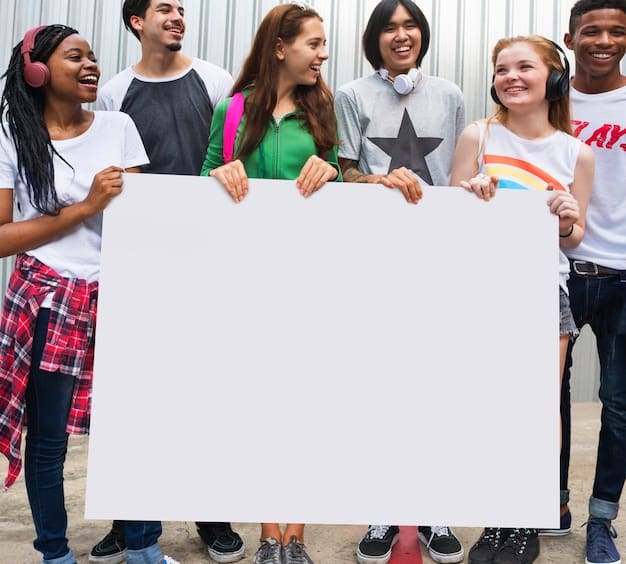 A group of young Nigerians holding up banners and posters with images and quotes from their favorite international series, gathered at a fan convention.