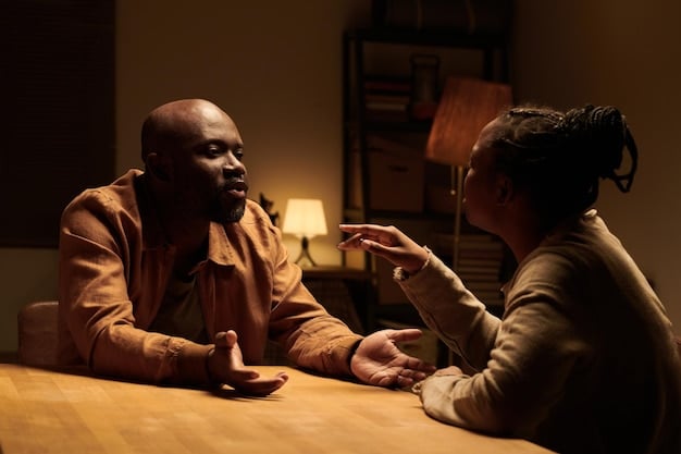 A still from a Nigerian independent film. The scene is a dimly lit room with a character deep in thought, conveying a sense of tension and introspection.
