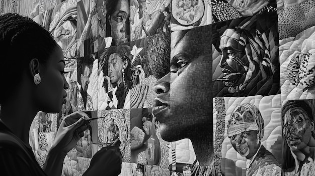 A collage of film posters from different Nigerian movies, showcasing the variety of stories being told and the diverse visual styles used by Nigerian directors. The posters feature scenes of drama, comedy, and action.